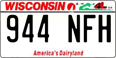 WI license plate 944NFH