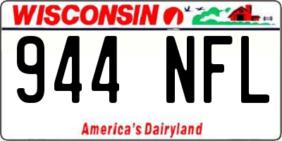 WI license plate 944NFL