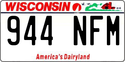 WI license plate 944NFM