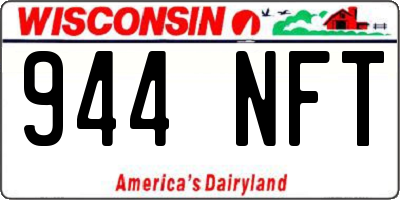 WI license plate 944NFT