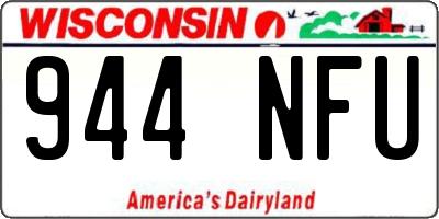 WI license plate 944NFU