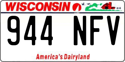 WI license plate 944NFV