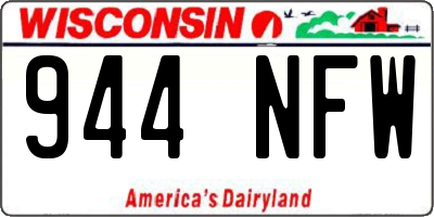WI license plate 944NFW