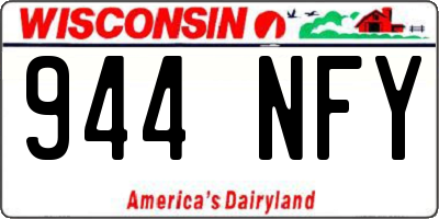 WI license plate 944NFY