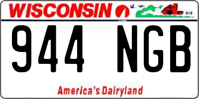 WI license plate 944NGB
