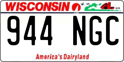 WI license plate 944NGC