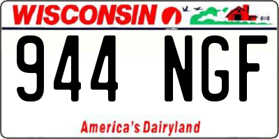 WI license plate 944NGF