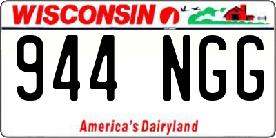 WI license plate 944NGG