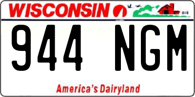 WI license plate 944NGM