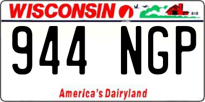 WI license plate 944NGP