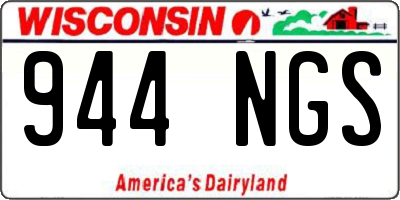 WI license plate 944NGS