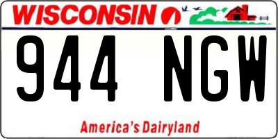WI license plate 944NGW