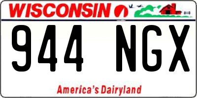 WI license plate 944NGX