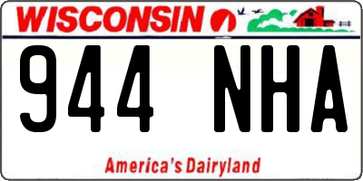 WI license plate 944NHA
