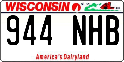 WI license plate 944NHB