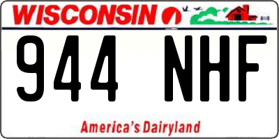 WI license plate 944NHF