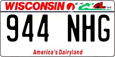 WI license plate 944NHG