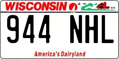 WI license plate 944NHL