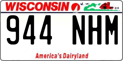 WI license plate 944NHM