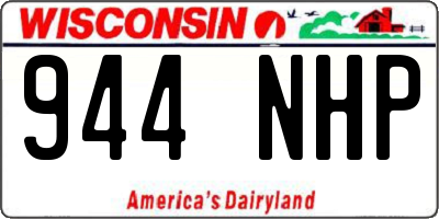 WI license plate 944NHP