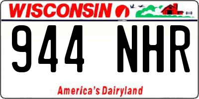 WI license plate 944NHR