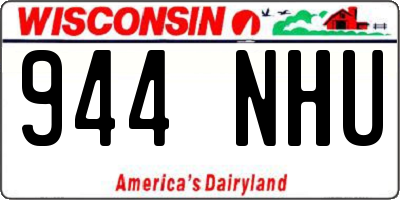 WI license plate 944NHU