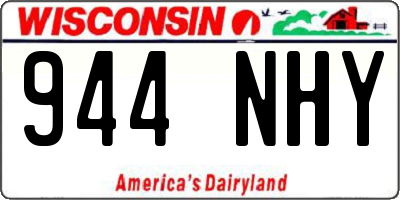 WI license plate 944NHY