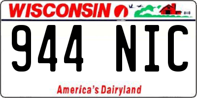 WI license plate 944NIC