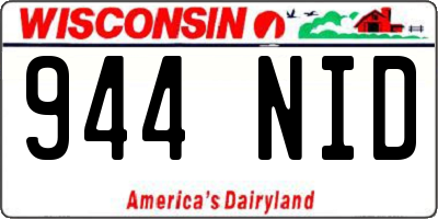 WI license plate 944NID