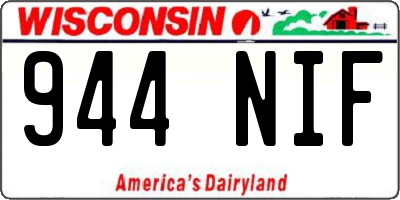 WI license plate 944NIF