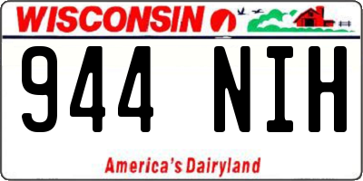 WI license plate 944NIH