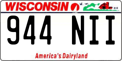 WI license plate 944NII