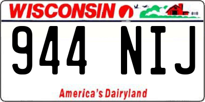 WI license plate 944NIJ