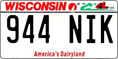 WI license plate 944NIK