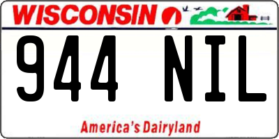 WI license plate 944NIL