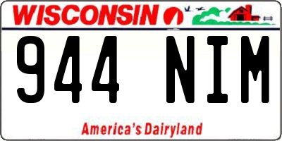 WI license plate 944NIM
