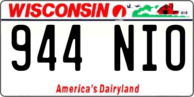 WI license plate 944NIO