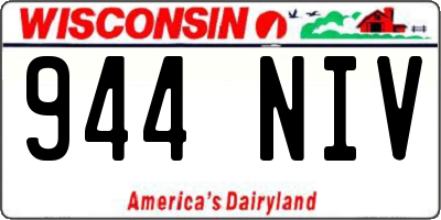 WI license plate 944NIV