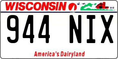 WI license plate 944NIX