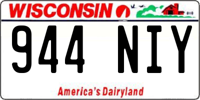 WI license plate 944NIY