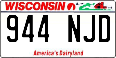 WI license plate 944NJD
