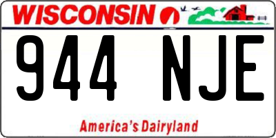 WI license plate 944NJE