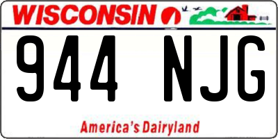 WI license plate 944NJG
