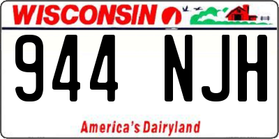 WI license plate 944NJH