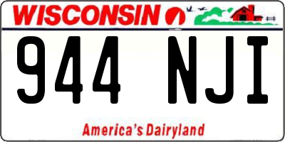 WI license plate 944NJI
