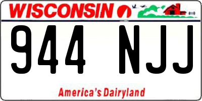 WI license plate 944NJJ