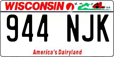WI license plate 944NJK