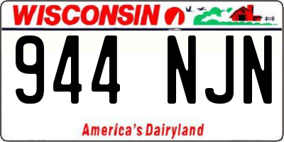 WI license plate 944NJN