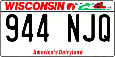 WI license plate 944NJQ