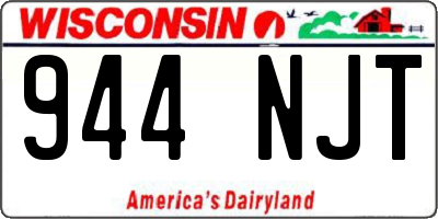 WI license plate 944NJT
